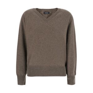 Leplain Women V Neck 12Gg Is A Unisex Brown Cashmere Sweater